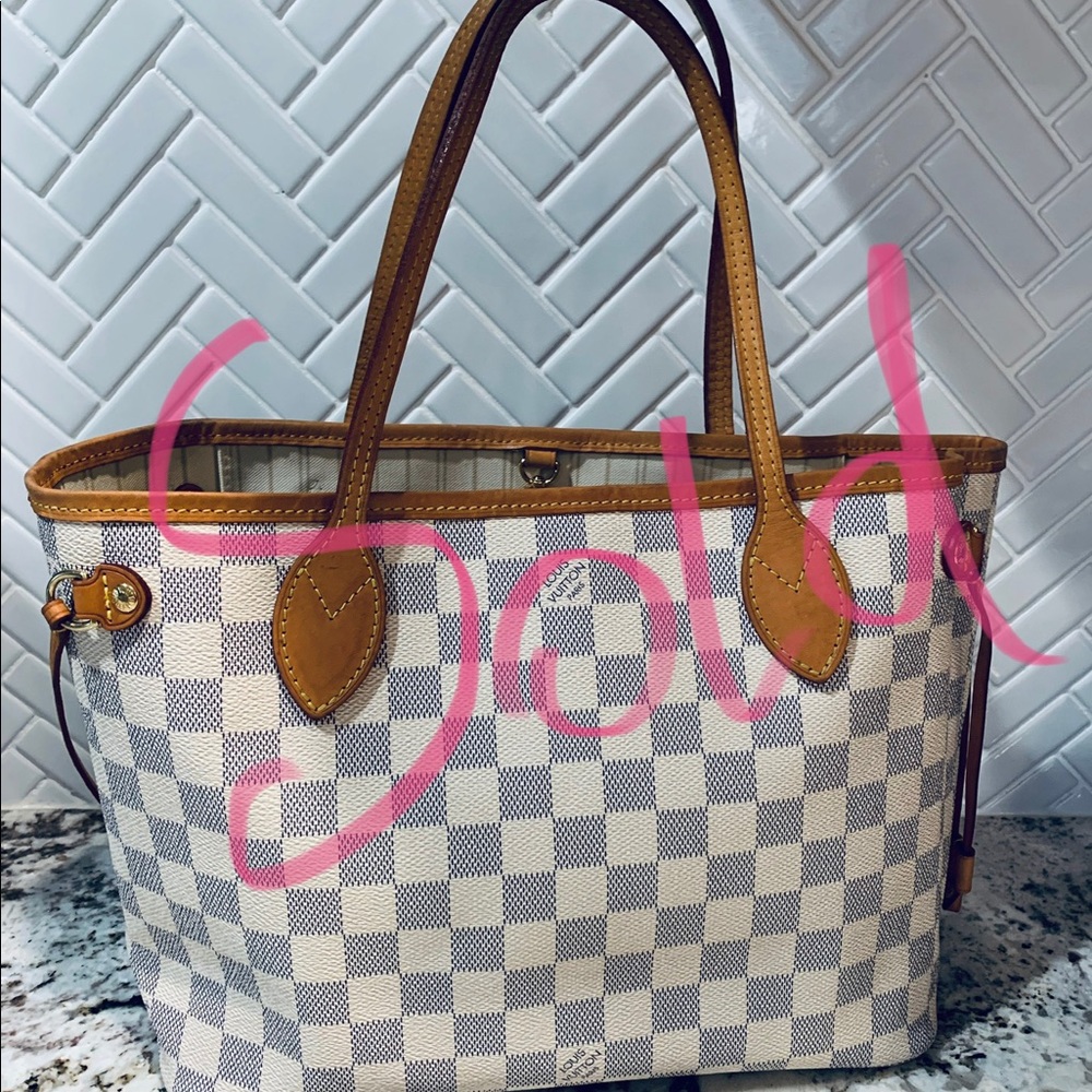 Sold Louis Vuitton Neverfull PM Damier Azur bag